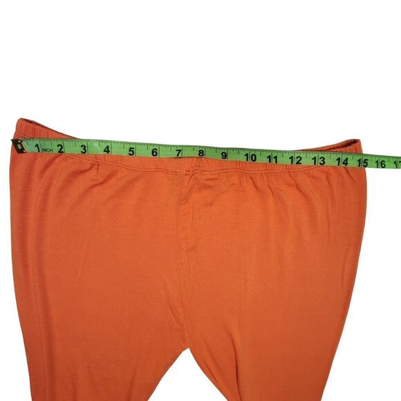 Orange Stretch Pants Full Length Stretch Leggings-  One Size Fits Most - Picture 4 of 8